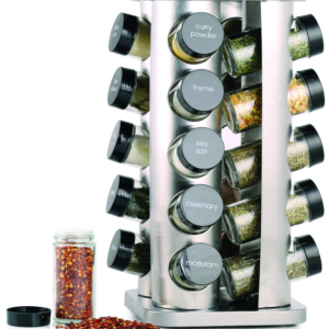 20 Jar Rotating Spice Rack with Spices Included
