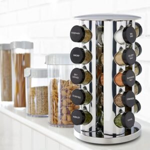 20-Jar Revolving Spice Rack Set