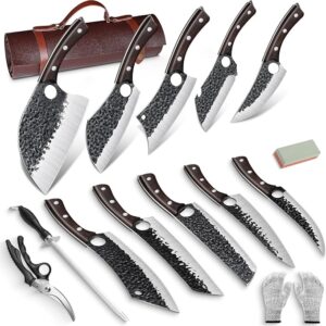 10-Piece Hand Forged Butcher Knife Set